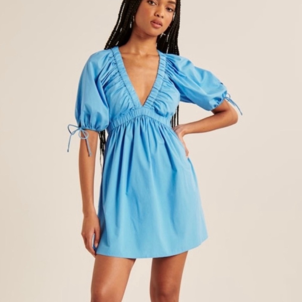 Abercrombie Puff-Sleeve Babydoll Dress